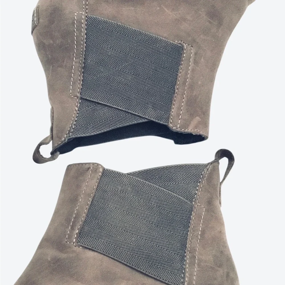 SOREL ADDINGTON Waterproof Ankle Boot Taupe Leather Chelsea Pull on Size 8.5